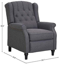 Load image into Gallery viewer, Amazon Brand – Ravenna Home Pritchard Classic Recliner, 29.1"W, Dark Grey
