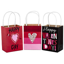 Load image into Gallery viewer, Hallmark 5" Mini Paper Valentines Day Gift Bags Assortment (Pack of 5: Valentine Hearts) for Gift Cards, Galentines Day, Teacher Presents
