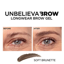 Load image into Gallery viewer, L&#39;Oreal Paris Unbelieva-Brow Longwear Waterproof Tinted Brow Gel, No Smudge, No Transfer, Sweat-Resistant, Soft Brunette, 0.15 fl oz

