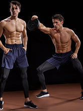 Load image into Gallery viewer, Neleus Men's 7" Workout Running Shorts with Pockets,6056,3 Pack,Black/Grey/Navy Blue,XL,EU 2XL
