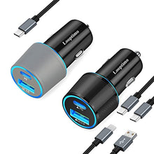 Load image into Gallery viewer, Looptimo 2-Pack 12 Volt Cigarette Lighter Adapter Kit, Compatible with Google Pixel 6/6 Pro/5a/5/4a/4, Samsung Galaxy Note 20/10/9,S21/S20/S10, PD &amp; QC 3.0 Car Charger with 3-Pack Type C Cable 3.3ft
