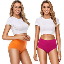 Load image into Gallery viewer, OLIKEME Womens Underwear Briefs Breathable Full Coverage Post Partum Underware Soft Comfy Cotton Panties Plus Size Underpants Multipack
