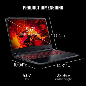 Acer Nitro 5 AN515-55-53E5 Gaming Laptop | Intel Core i5-10300H | NVIDIA GeForce RTX 3050 Laptop GPU | 15.6" FHD 144Hz IPS Display | 8GB DDR4 | 256GB NVMe SSD | Intel Wi-Fi 6 | Backlit Keyboard