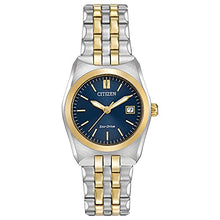 Load image into Gallery viewer, Citizen Women's Eco-Drive Corso Classic Watch in Two-tone Stainless Steel, Blue Dial (Model: EW2294-53L)
