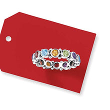 Load image into Gallery viewer, Ross-Simons 1.60 ct. t.w. Multi-Gemstone Eternity Band in Sterling Silver. Size 6
