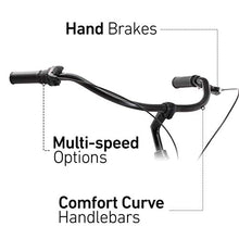 Load image into Gallery viewer, sixthreezero Around The Block Men's 3-Speed Beach Cruiser Bicycle, 24" Wheels, Matte Black with Black Seat and Grips
