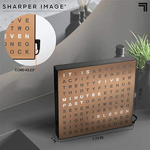 Load image into Gallery viewer, Sharper Image Light Up Electronic Word Clock, Copper Finish with LED Light Display, USB Cord and Power Adapter, 7.75in Square Face, Unique Contemporary Home and Office Decor
