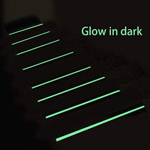 Load image into Gallery viewer, S&amp;X Stair Treads Non Slip Tape with Photoluminescent Stripe,Glow in The Dark Anti Slip Tape,High Traction Friction Abrasive Adhesive Tape,Indoor &amp; Outdoor,6 Inch X 24 Inch,5 Pack,Black
