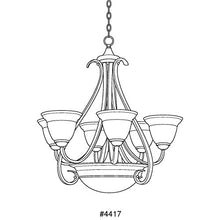 Load image into Gallery viewer, Progress Lighting P4417-77 6-Light Two-Tier Torino Chandelier, Forged Bronze
