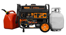 Load image into Gallery viewer, WEN DF475T Dual Fuel 120V/240V Portable Generator with Electric Start Transfer Switch Ready, 4750-Watt, CARB Compliant
