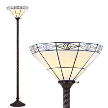 Load image into Gallery viewer, JONATHAN Y JYL8005A Moore Style 68.57&quot; Torchiere LED Floor Lamp, Tiffany, Traditional for Bedroom, Living Room, Bronze
