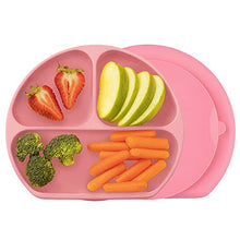 Load image into Gallery viewer, JULIAIRE Suction Plates for Baby - Toddler Plates - Suction Plates for Toddlers - Plates Divided Into 3-Portions - Baby Plates Microwave Dishwasher Safe
