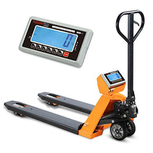 Load image into Gallery viewer, VisionTechShop TPS-1 Pallet Jack Scale, Lb/Kg Switchable, High Capacity 5000lb, 1lb Readability, 48" x 27" Fork Size, Heavy Duty Pallet Jack Scale
