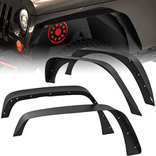 Load image into Gallery viewer, OEDRO Flat Front &amp; Rear Fender Flares Compatible with 2007-2018 Jeep Wrangler JK &amp; JKU Unlimited, 4 PCS Off-Road Steel Liner Set
