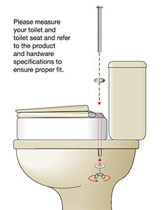 Essential Medical Supply Elevated Toilet Seat with Arms, Elongated, 19.5 x 14 x 3.5 Inch