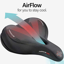 Load image into Gallery viewer, Wittkop Bicycle Saddle [for City Bikes] – Comfortable Saddle for Men and Women with Integrated 5-Zone-Concept and Memory Foam - Waterproof Bike Seat with Airflow System, incl. User Manual
