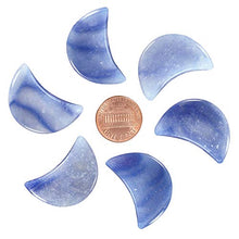 Load image into Gallery viewer, mookaitedecor Set of 5 Moon Shape Healing Crystal Pocket Palm Stones, Polished Reiki Stone for Chakra Balancing, Jewelry Making, Home Decoration, Blue Aventurine
