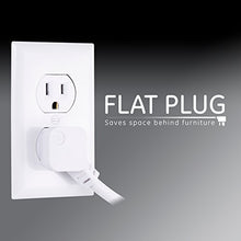 Load image into Gallery viewer, GE Power Strip Surge Protector, 6 Outlets, Flat Plug, 2ft Power Cord, Wall Mount, White, 40532
