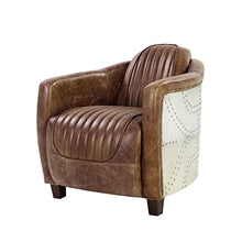 Load image into Gallery viewer, ACME FURNITURE Brancaster Chair, Retro Brown Top Grain Leather/Aluminum
