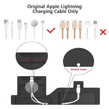 Load image into Gallery viewer, Compatible iPhone Apple Watch AirPods Phone Watch Charging Stand 3 in 1 Silicone Holder for iPhone Xs Max/XS/XR/X/8/8 Plus/7/7 Plus/6s/6s Plus Charger Dock iWatch Series 3/2/1 AirPods - Black
