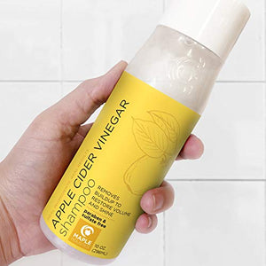 Vegan Apple Cider Vinegar Shampoo - Color Safe Clarifying Shampoo with Argan Oil Keratin and Rosemary Essential Oil - Jojoba Oil Scalp Treatment and Hair Loss Shampoo for Dry Damaged Hair Treatment