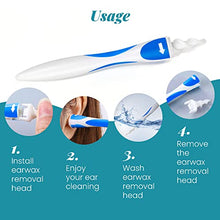 Load image into Gallery viewer, WAXIWAY Q-Grips Ear Wax Remover Kit | 3-in-1 Ear Cleaner + Silicone Ear Wax Removal Tool w/ 16 Replacement Ear Cleaner Spiral Tips | Reusable Q Grip Earwax Removal Kit Safe for Adults, Kids &amp; Toddlers
