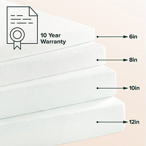 Zinus 12 Inch Green Tea Memory Foam Mattress / CertiPUR-US Certified / Bed-in-a-Box / Pressure Relieving, King, White