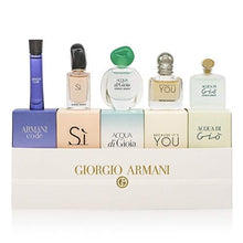 Load image into Gallery viewer, GIORGIO ARMANI Acqua Di Gio 5 Pc. Gift Set for Women Si Edp 0.24oz + Because It's You Edp 0.24oz + Acqua Di Gio Edp 0.17oz + Acqua Di Gioia Edp 0.17oz + Armani Code Edt 0.1oz, 0.24 Fl Oz
