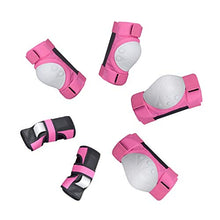 Load image into Gallery viewer, Fewear Kids &amp; Adults Knee and Elbow Pads with Wrist Guards Protective Gear Set, Kneesavers Elbowsavers and Wristsavers for Skating Cycling Bike Rollerblading Scooter, L/M/S (Pink, M)

