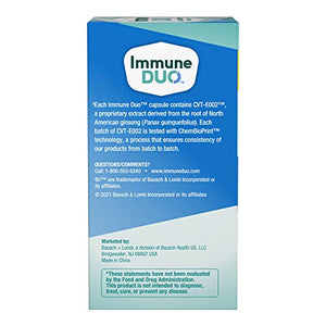 Ginseng Immune Support by Immune Duo, American Ginseng Extract, Dietary Supplement, Naturally Derived, 60 Capsules, 200mg, Multi