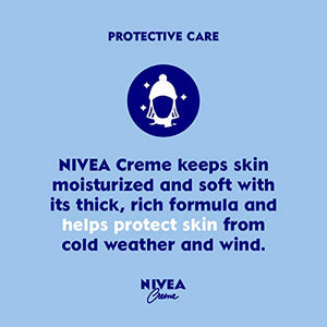 NIVEA Crème - Unisex All Purpose Moisturizing Cream for Body, Face and Hand Care, Travel Size, Use After Washing Hands - 2 oz. Tube