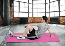 Load image into Gallery viewer, Mind Reader NBRMAT-PNK All Purpose 1/2 Extra Thick Yoga Fitness &amp; Exercise Mats with Carrying Strap, High Density Anti-Tear, Pink
