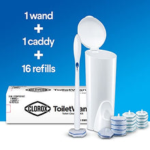 Load image into Gallery viewer, Clorox ToiletWand Disposable Toilet Cleaning System - ToiletWand, Storage Caddy and 16 Disinfecting ToiletWand Refill Heads (Package May Vary)
