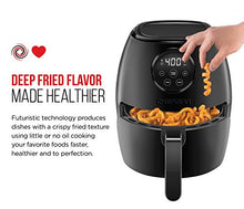 Load image into Gallery viewer, Chefman TurboFry 3.6 Quart Air Fryer Oven w/ Digital Touch Screen, Dishwasher Safe Flat Basket, Healthy Oil-Free Airfryer w/ 60 Minute Timer &amp; Auto Shutoff, BPA-Free, Matte Black, Cookbook Included
