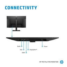 Load image into Gallery viewer, HP M27ha FHD Monitor - Full HD Monitor (1920 x 1080p) - IPS Panel and Built-in Audio - VESA Compatible 27-inch Monitor Designed for Comfortable Viewing with Height and Pivot Adjustment - (22H94AA#ABA)
