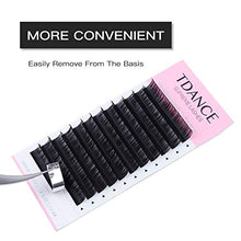Load image into Gallery viewer, TDANCE Premium D Curl 0.18mm Thickness Semi Permanent Individual Eyelash Extensions Silk Classic Lashes Professional Salon Use Mixed 14-19mm Length In One Tray (D-0.18,14-19mm)
