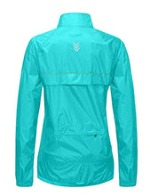 Load image into Gallery viewer, Little Donkey Andy Women&#39;s Lightweight Waterproof Cycling Running Rain Jacket, Packable Windbreaker Fall Jacket Light Blue Size M
