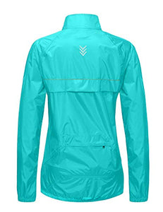 Little Donkey Andy Women's Lightweight Waterproof Cycling Running Rain Jacket, Packable Windbreaker Fall Jacket Light Blue Size M
