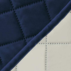 Easy-Going Sofa Slipcover Reversible Sofa Cover Water Resistant Couch Cover with Foam Sticks Elastic Straps Furniture Protector for Pets Kids Children Dog Cat(Sofa, Navy/Ivory)