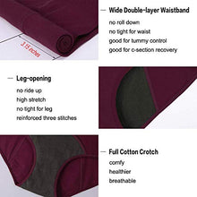 Load image into Gallery viewer, INNERSY Womens Menstrual Period Panties High Waist Cotton Postpartum Underwear 3 Pack(X-Large, Dark Red&amp;Navy&amp;Gray)
