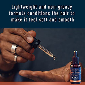 King C. Gillette Grooming Kit, 1 Razor with 2 Blade Refills,1 Oz Beard Oil, 11 Oz Beard Wash, 5 Oz Shave Gel, 1 Comb, Gifts for Men