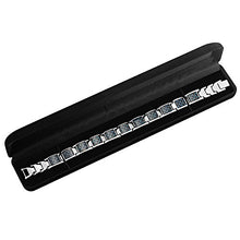 Load image into Gallery viewer, Blue Carbon Fiber Titanium Magnetic Bracelet Adjustable By Willis Judd
