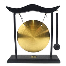 Load image into Gallery viewer, Feng Shui Brass Gong Desktop Zen Art for Fortune + Free Red String Bracelet H1301
