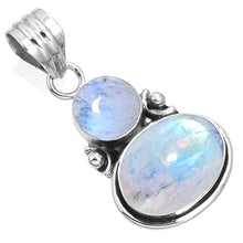Load image into Gallery viewer, Natural Rainbow Moonstone Pendant 925 Sterling Silver Handmade Jewelry
