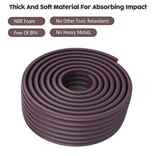 Load image into Gallery viewer, Baby Proofing Safe Edge &amp; Corner Guards Cushion 13ft - Thickened Child Safety Furniture Bumper &amp; Table Protectors. Pre-Taped Corners(W Brown)
