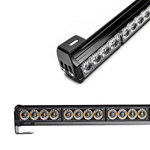 Traffic Advisor Light Bar 36 Inch 16 Flash Modes 32 Led Emergency Strobe Warning Lights Directional Bar Hazard Warning Flashing Safety Light with Led Display Screen Controller(35.5 Inch, Yellow/Amber)
