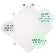 Load image into Gallery viewer, HIPHOP PANDA Bamboo Hooded Baby Towel - Soft Bath Towel with Bear Ears for Babie, Toddler, Infant - Ultra Absorbent, Natural Baby Towel for Boy and Girl - (Bear, 30 x 30 Inch)
