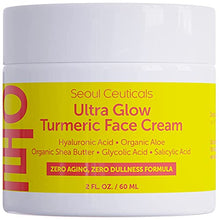 Load image into Gallery viewer, Korean Skin Care Turmeric Cream – Korean Face Moisturizer for Dull Dry Skin Korean Beauty Skincare – Salicylic Acid Cream + Hyaluronic Acid Cream + Glycolic Acid Cream – K Beauty for Glowing Skin 2oz
