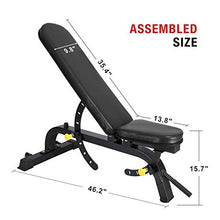 Load image into Gallery viewer, ER KANG Adjustable Weight Bench- 7+4 Positions Body Workout Bench, Multi-Purpose Incline/Flat Bench for Home Gym Strength Training
