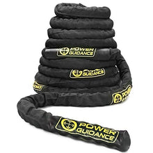 Load image into Gallery viewer, POWER GUIDANCE Battle Rope, 1.5" Width Poly Dacron 30/40/50ft Length Exercise Equipment for Home Gym &amp; Outdoor Workout, Battle Rope Anchor Included (1.5'' 40FT Length)
